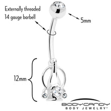 Clear Gem Champagne Dreams Dangle Belly Ring
