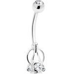 Clear Gem Champagne Dreams Dangle Belly Ring
