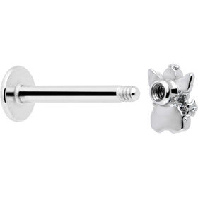 16G 5/16 Clear CZ Gem Fabulous Angel Labret Monroe Tragus