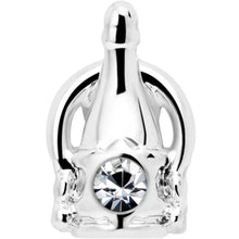 20G 7mm Clear Gem Champagne Dreams L Shape Nose Ring