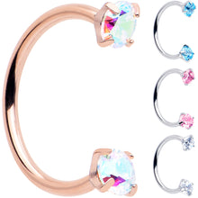 Double Gem Horseshoe Nose Ring Kit with Ball Grabber
