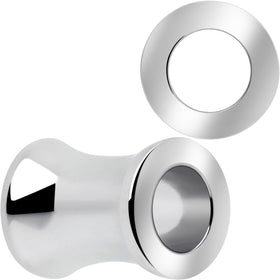 Hand Polished Thick Double Flare Tunnel Plug Set 6mm to 25mm