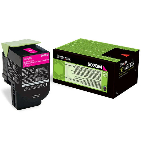 New, Pre-Owned - Lexmark 800S3 Standard Yield Magenta Toner Cartridge, 80C0S30