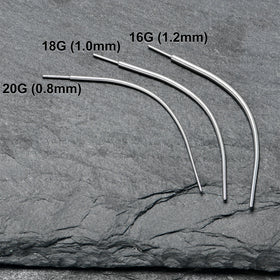 Stainless Steel Curved Insertion Tool, Threadless Insertion Pin Taper