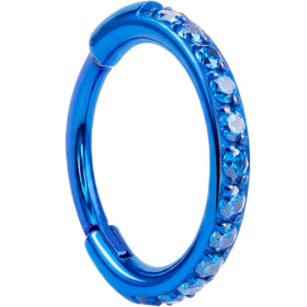 Micro Gem Titanium Hinged Nose Hoop