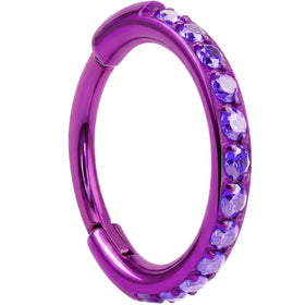 Micro Gem Titanium Hinged Nose Hoop