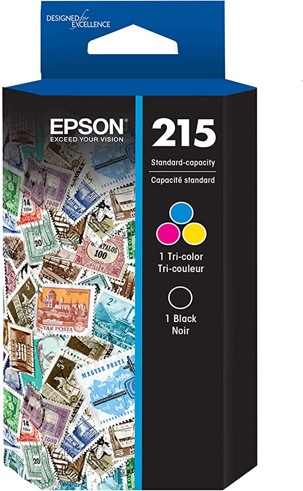New, Pre-Owned - Epson T215 Black/Tri-Color Standard Yield Ink Cartridge