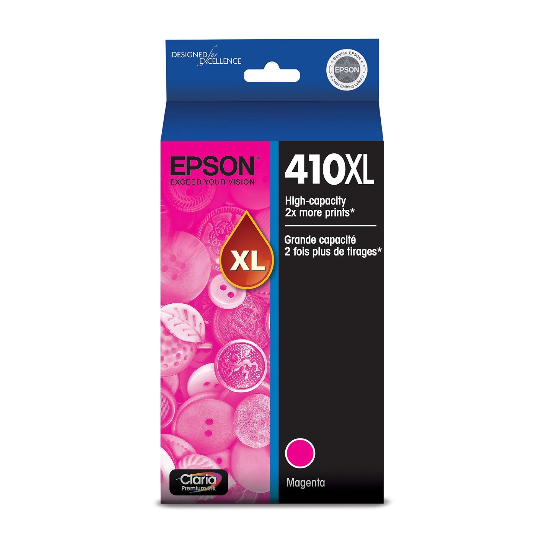 New, Pre-Owned - Epson 410XL Claria Premium High-Yield Magenta Ink Cartridge, T410XL