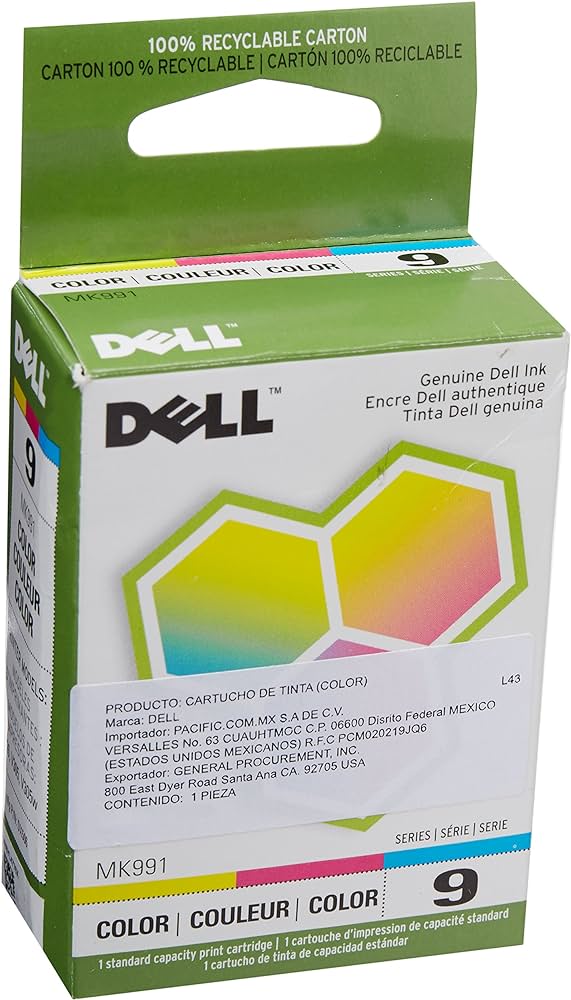 New, Pre-Owned - Dell Series 9 MK991 Color Ink Cartridge