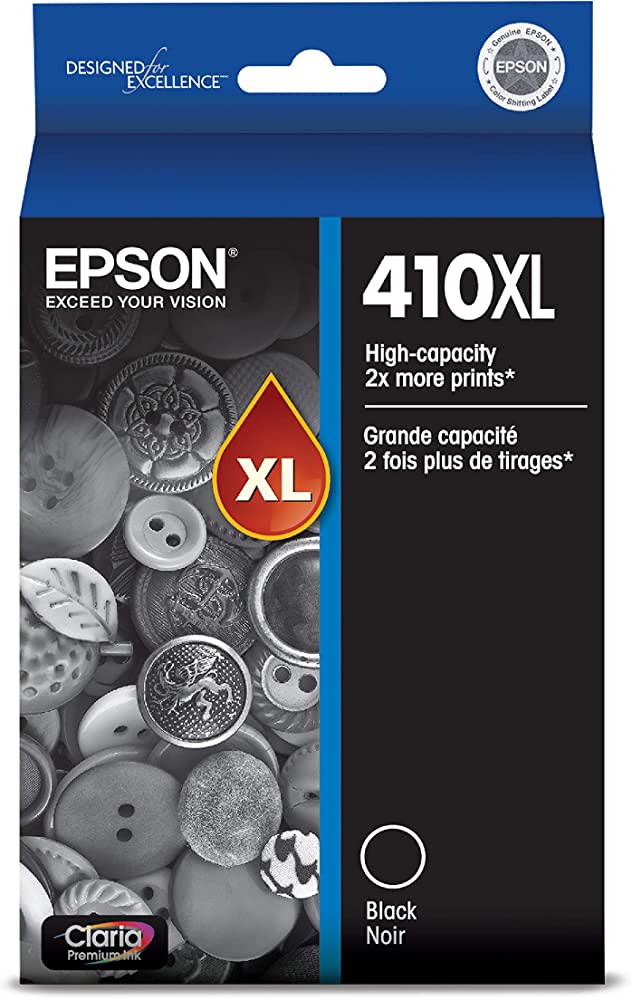 New, Pre-Owned - Epson 410XL Claria Premium High-Yield Black Ink Cartridge