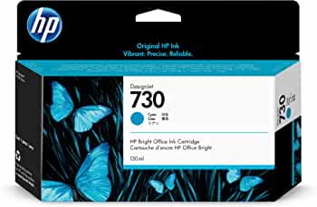 New, Pre-Owned - HP 730 130-ml (P2V62A) Cyan Ink Cartridge