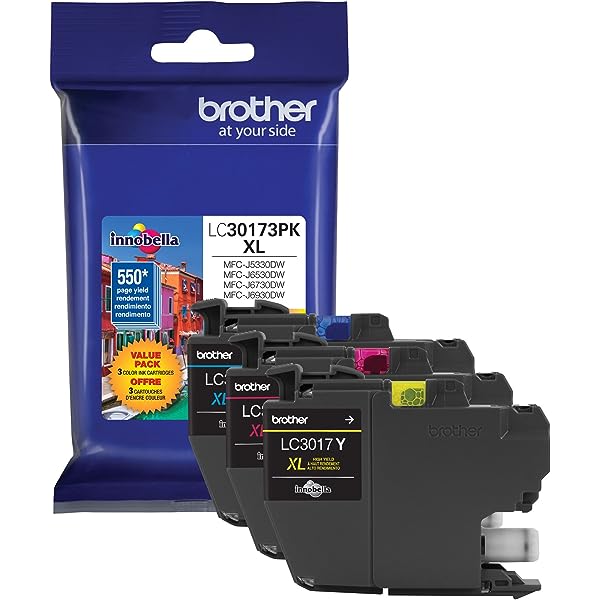 New, Pre-Owned - Brother LC3017 Cyan, Magenta, Yellow Ink Cartridge