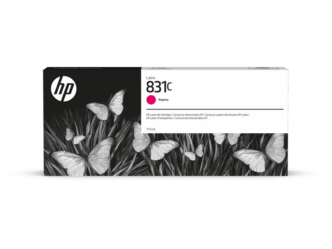 New, Pre-owned, HP 831C 775-ml (CZ696A) Magenta Latex Ink Cartridge