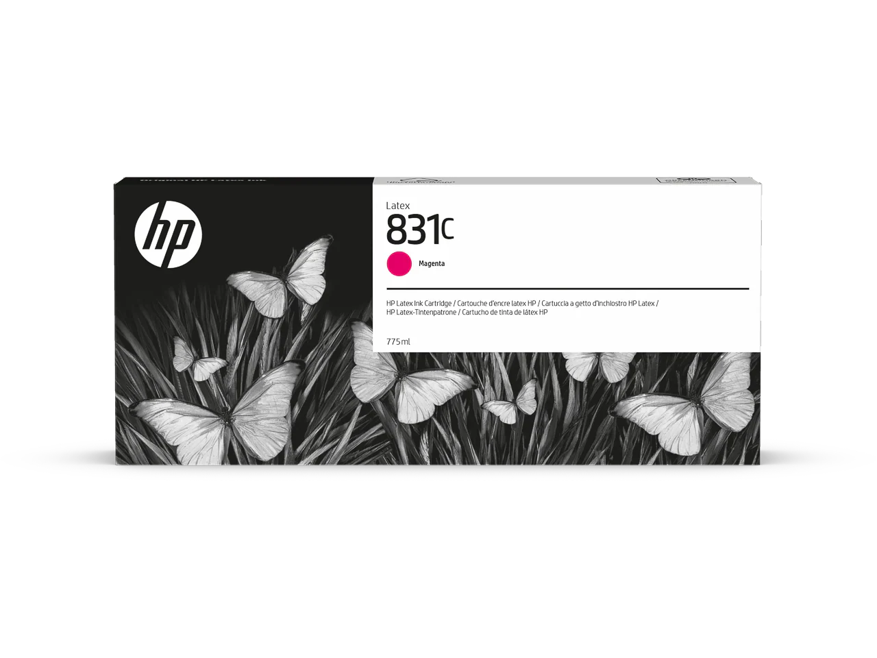 New, Pre-owned, HP 831C 775-ml (CZ696A) Magenta Latex Ink Cartridge