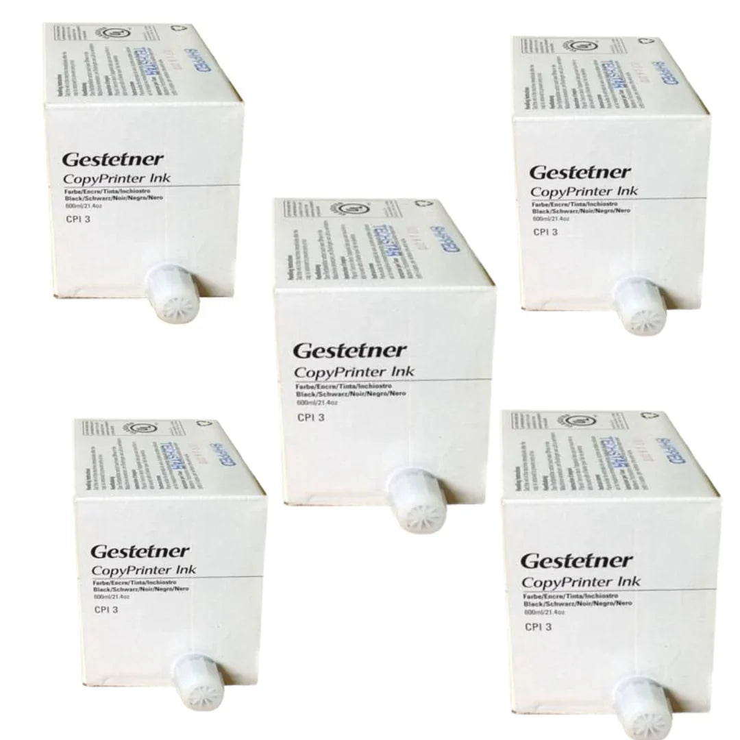 New, Pre-Owned - Gestetner CPI-3 Standard Yield Black Ink Cartridge, 84568 (5-Pack)