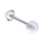 Clear NO-C-UM Barbell Tongue Ring