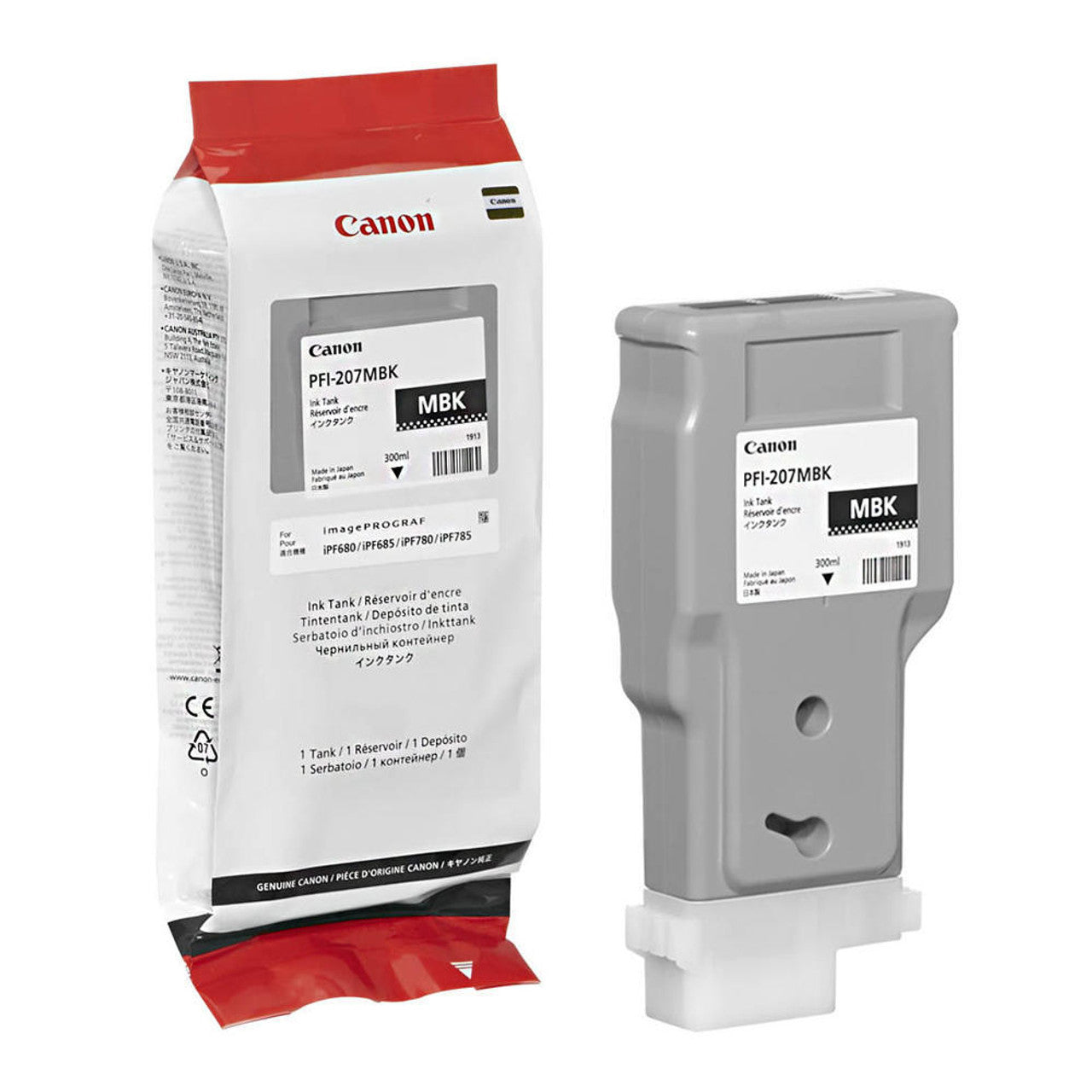 New, Pre-Owned - Canon PFI-207 300mL Matte Black Ink Cartridge
