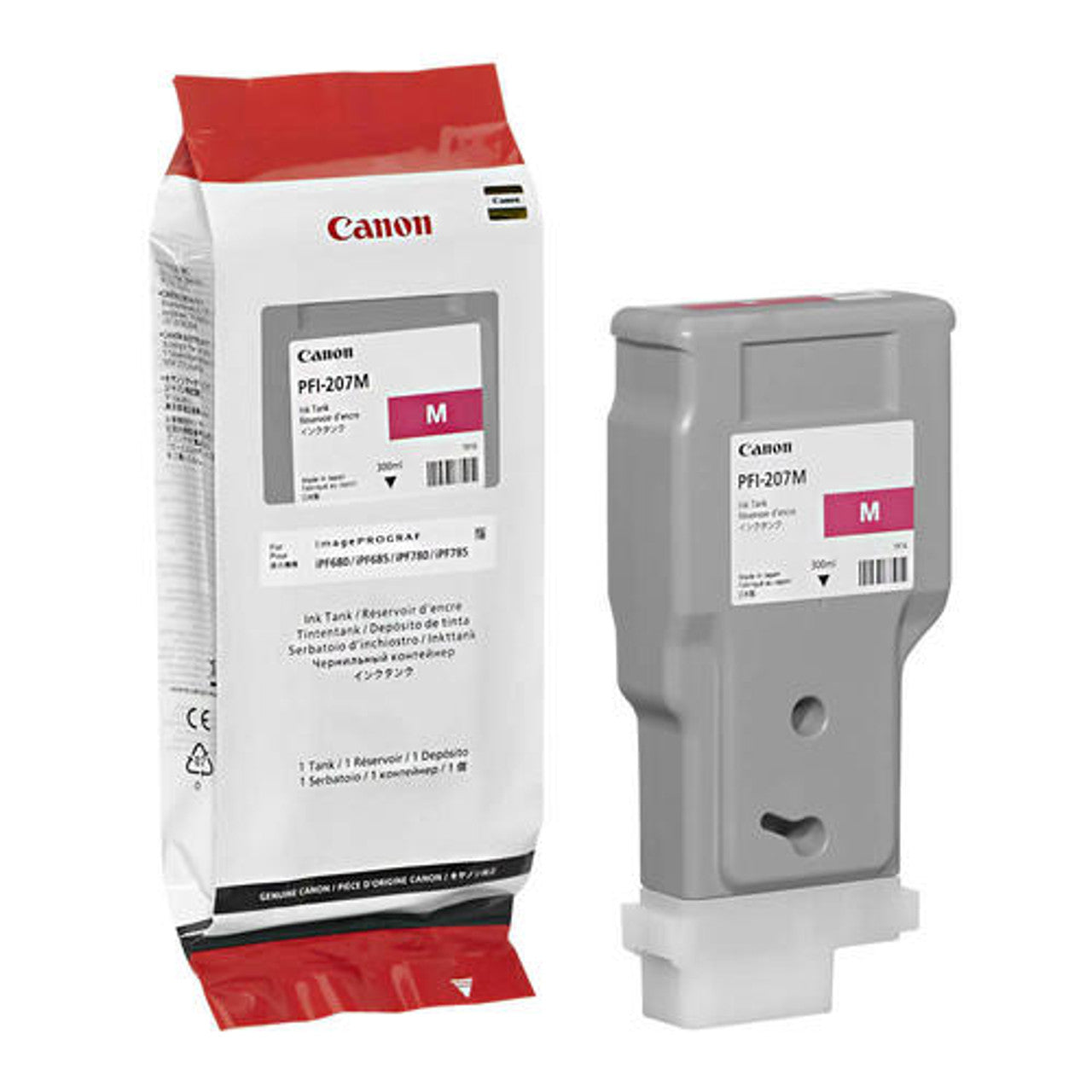 New, Pre-Owned - Canon PFI-207 300mL Magenta Ink Cartridge