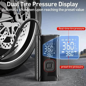 Tire Inflator Portable Air Compressor – Cordless 150PSI Pump with 10000mAh Battery for Car, Bike, Motorcycle, and Ball