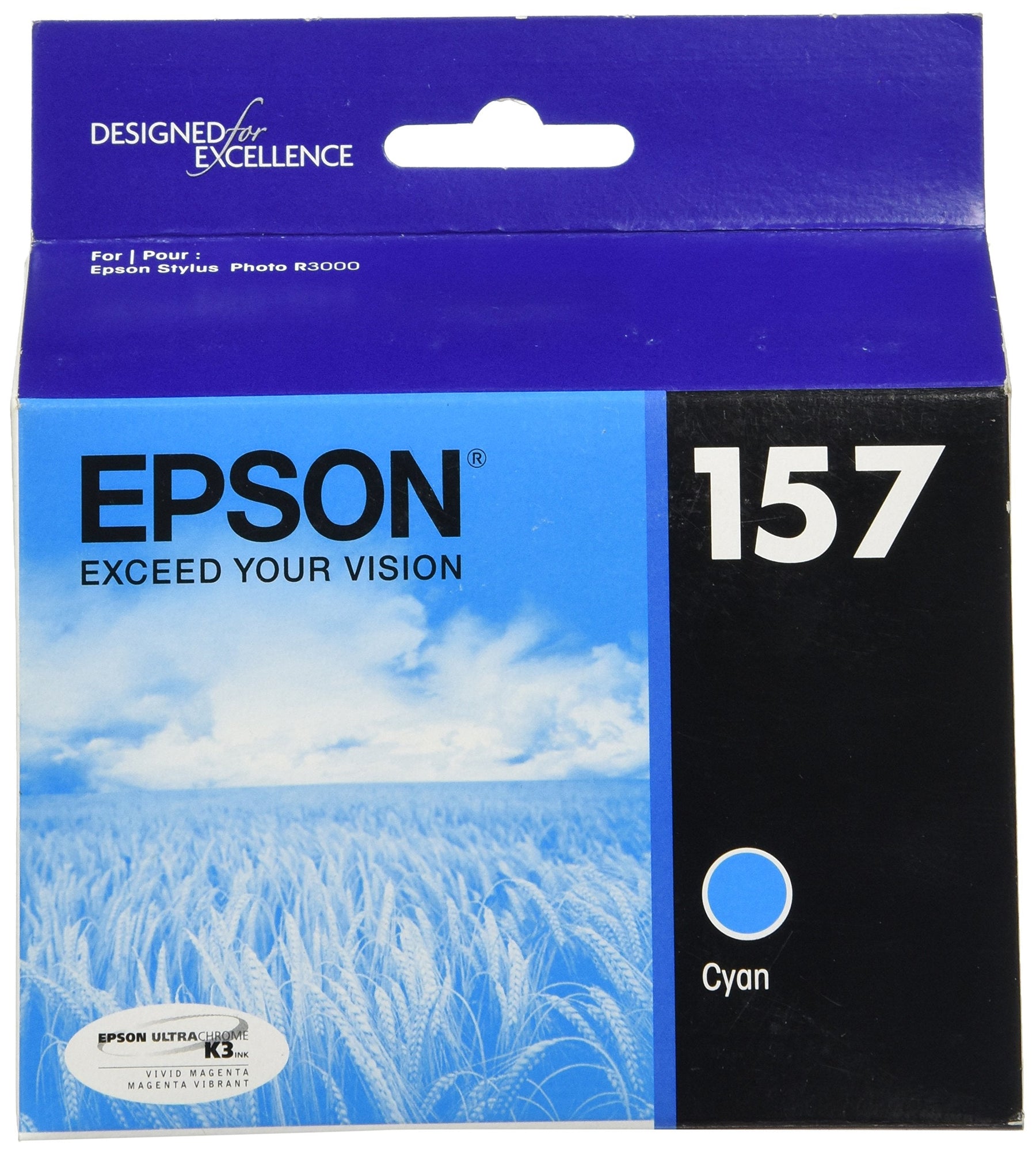New, Pre-Owned - Epson T15722 Cyan Ink Cartridge, T157220O