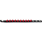 Red Rubber Spike Punk Cuff Bracelet
