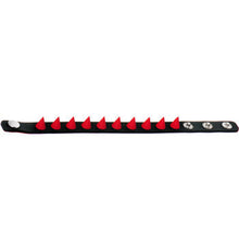 Red Rubber Spike Punk Cuff Bracelet