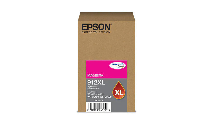New, Pre-Owned - Epson 912XL High Yield Magenta Ink Cartridge, T912XL320