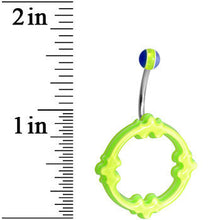 Light Green Acrylic Multi-Layered Celtic Belly Ring