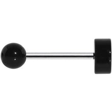 14G 5/8 Black and White Star Tongue Ring