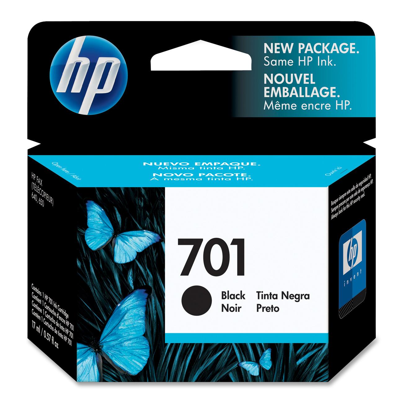 New, Pre-Owned - HP 701 (CC635A) Black Ink Cartridge