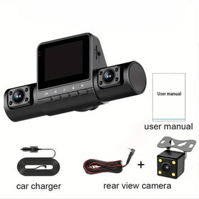 4-Channel Car DVR Dash Cam – 1080P Front, 720P Side & Rear, Night Vision