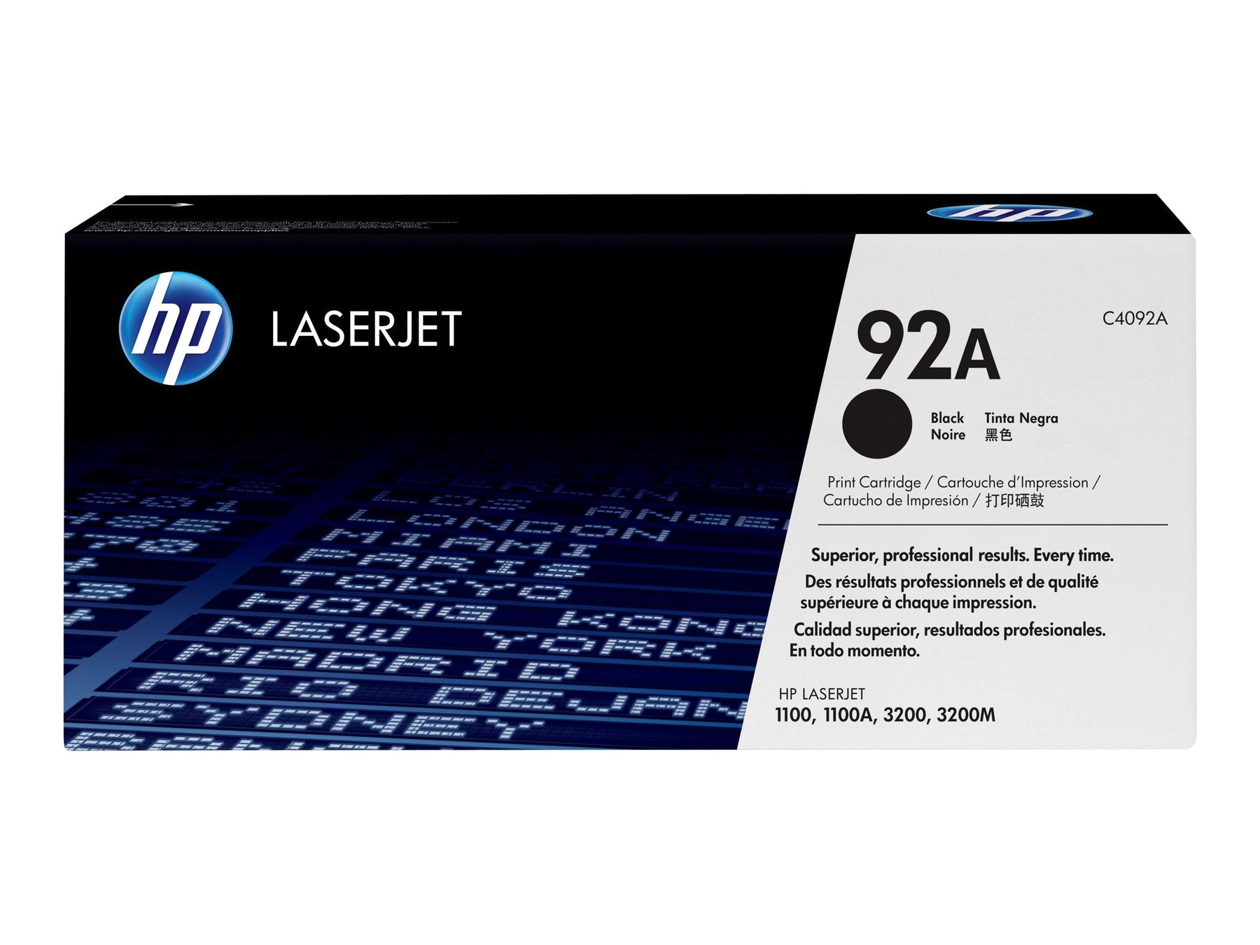 New, Pre-Owned - HP 92A Black LaserJet Toner Cartridge, C4092A