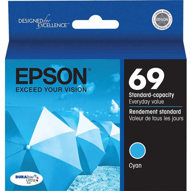 New, Pre-Owned - Epson 69 Cyan Ink Cartridge