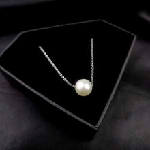 Stainless Steel Chain Necklace Minimalist Pearl Pendant Necklace