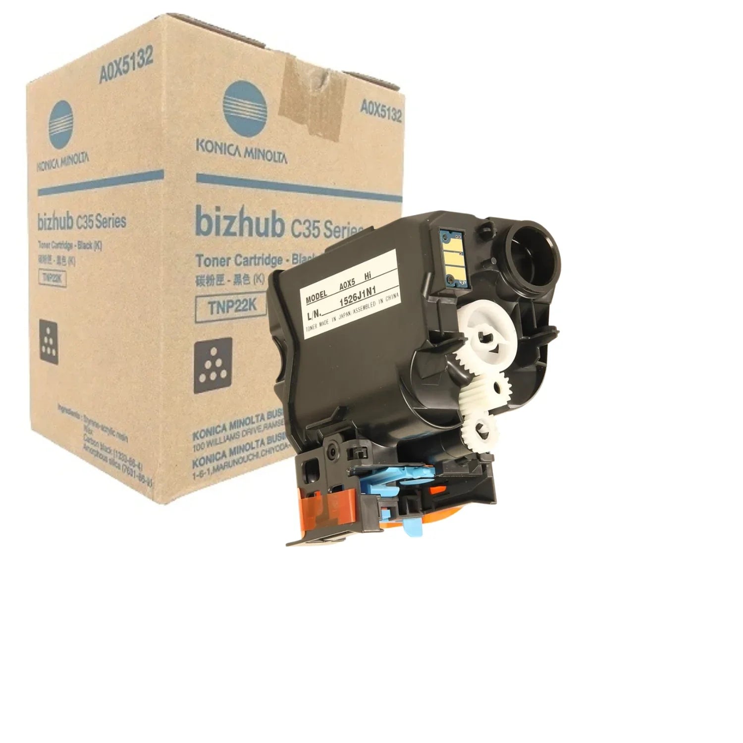 New, Pre-Owned - Konica Minolta TNP22K Standard Yield Black Toner Cartridge,A0X5132