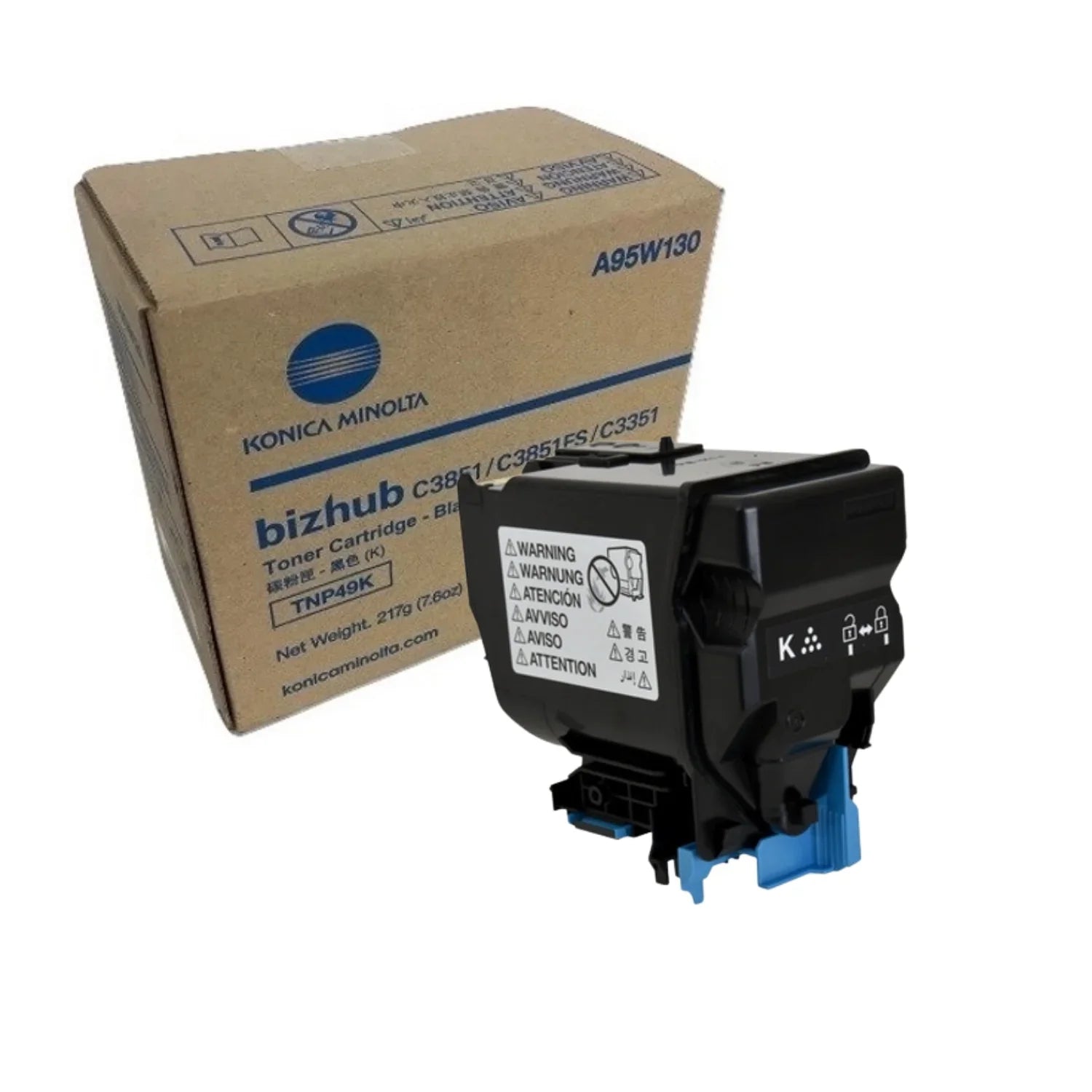 New, Pre-Owned - Konica Minolta TNP49K High Yield Black Toner Cartridge, A95W130