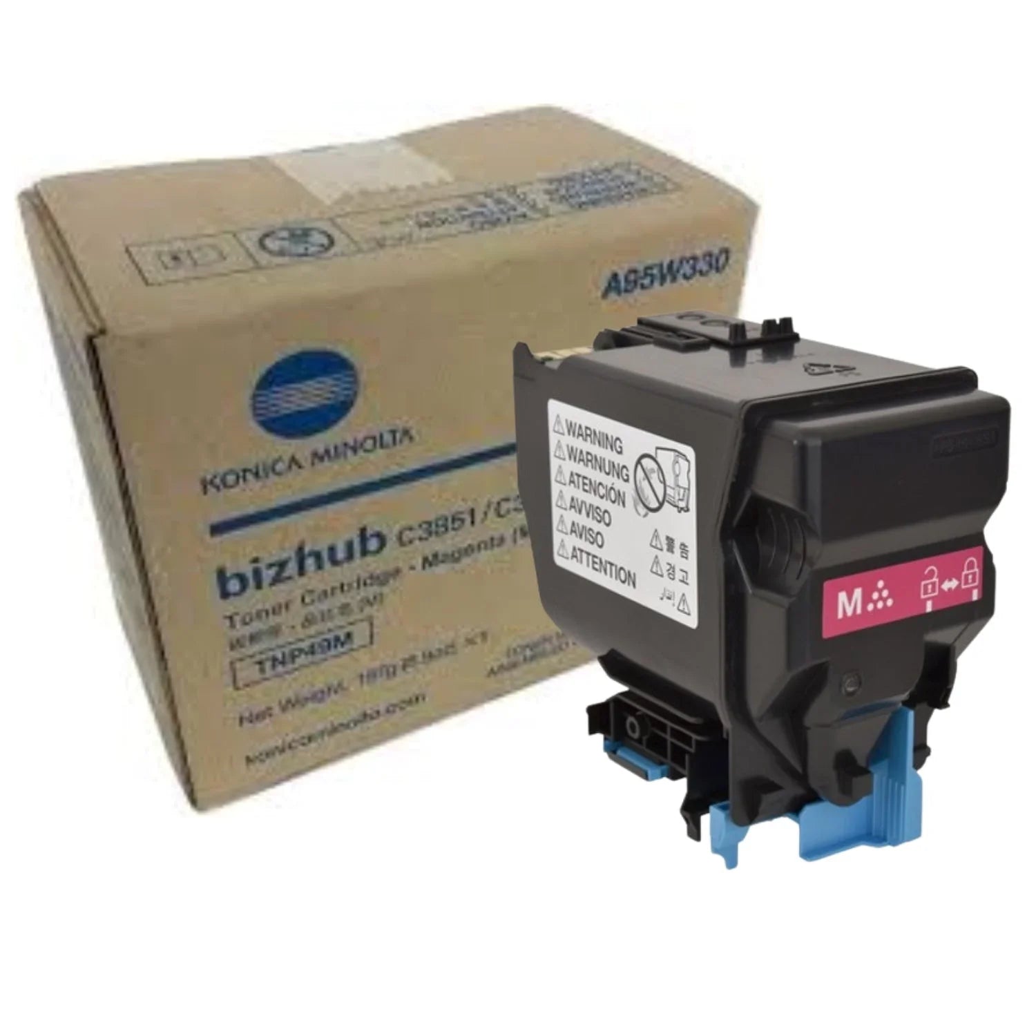 New, Pre-Owned - Konica Minolta TNP49M High Yield Magenta Toner Cartridge, A95W330