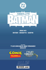[FOIL] ABSOLUTE BATMAN #21 TYLER KIRKHAM EXCLUSIVE BATTLE DAMAGED TWO-FACE VIRGIN VAR (06/17/2026)