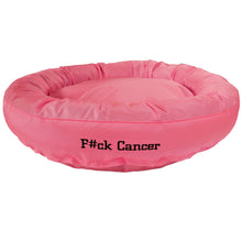 Dog Bed - Round Bolstered Armor™ 'F#ck Cancer'