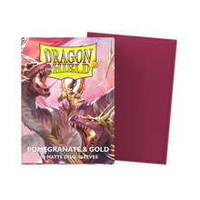 Dragon Shield Matte Dual Sleeves - Pomegranate & Gold (100-Pack)