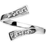 10k White Gold Cubic Zirconia Classic Toe Ring