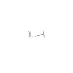 14k White Gold CZ Initial L Stud Earrings