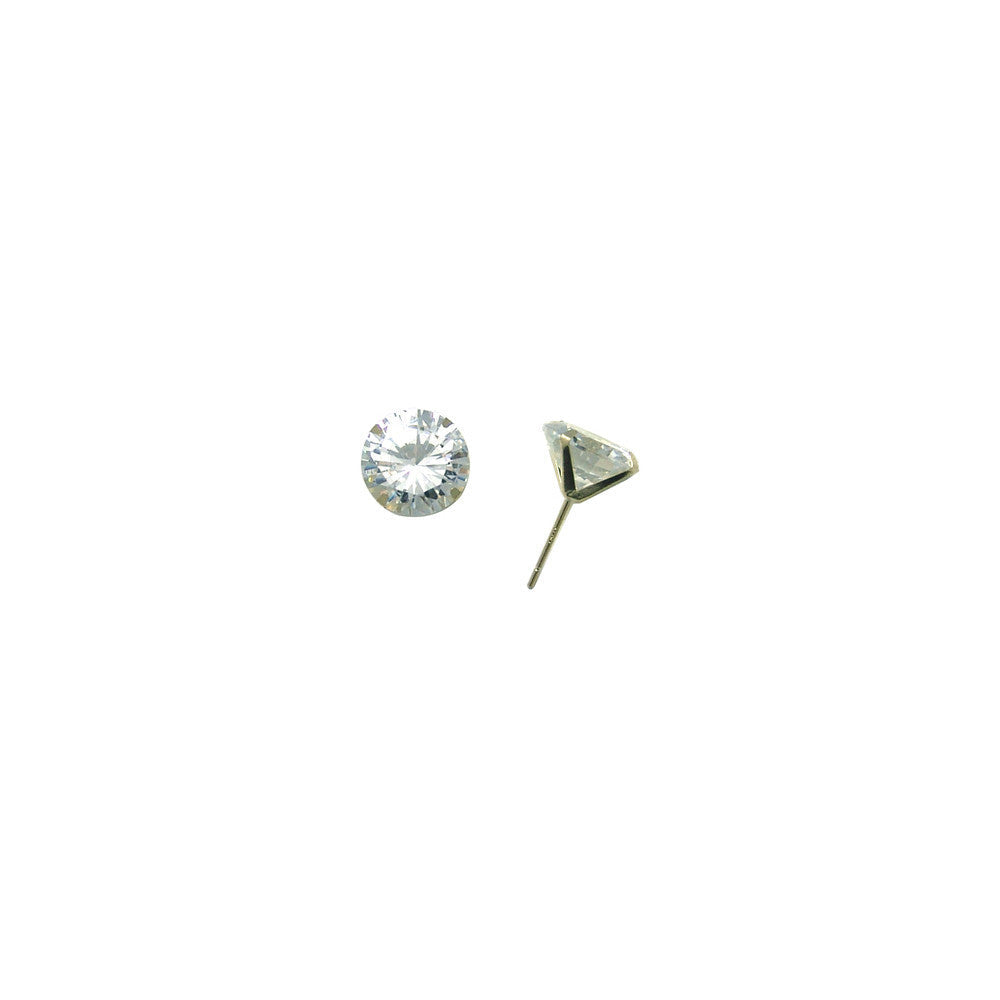 14k Yellow Gold 3.50 ct Cubic Zirconia Round Earrings