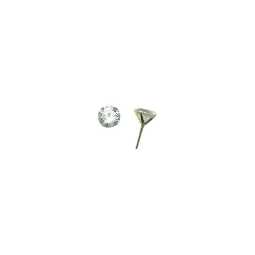 14k Yellow Gold 1.25 ct Cubic Zirconia Round Earrings
