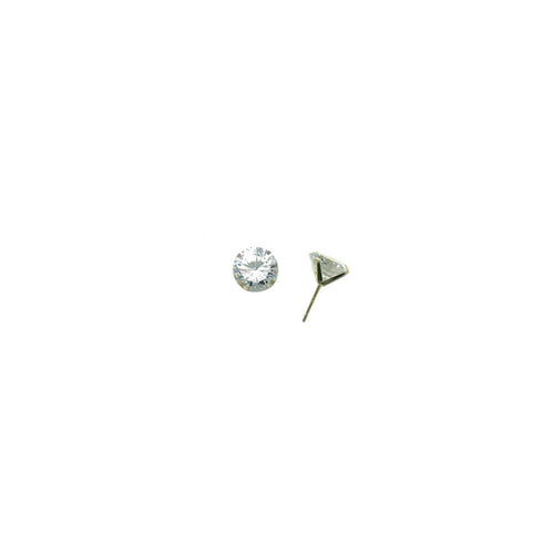 14k Yellow Gold 1.90 ct Cubic Zirconia Round Earrings