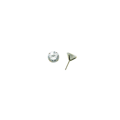 14k Yellow Gold 2.65 ct Cubic Zirconia  Round Earrings