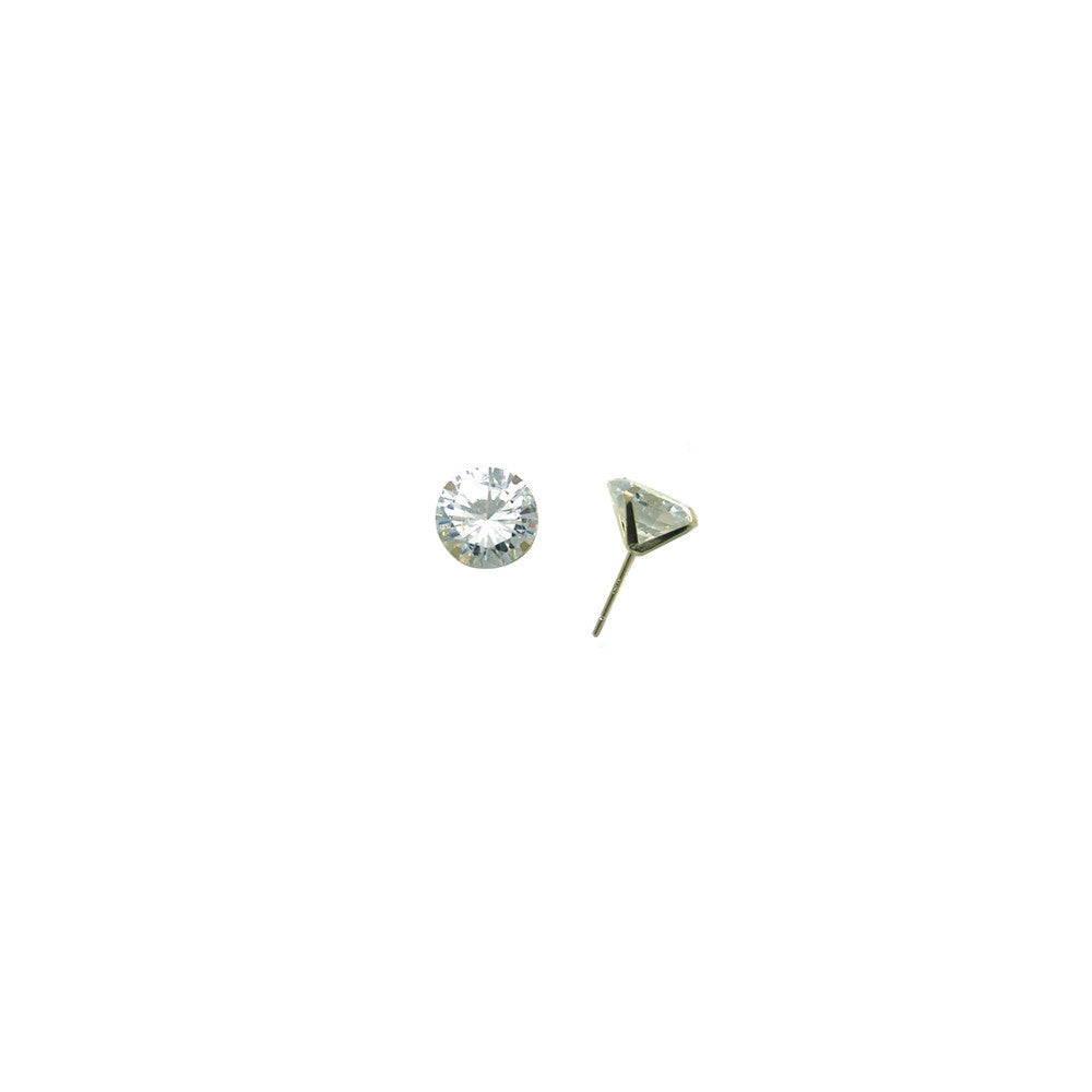 14k Yellow Gold 2.65 ct Cubic Zirconia  Round Earrings