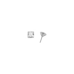14k White Gold 1.90ct Cubic Zirconia Square Earrings