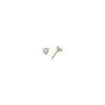 14k Yellow Gold .23ct Cubic Zirconia Triangle Earrings
