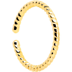 14k Yellow Gold Bendable Nose Hoop 20G 5/16 Twisted